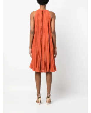 Max Mara プリーツノースリーブドレス - オレンジ - サムネイル4