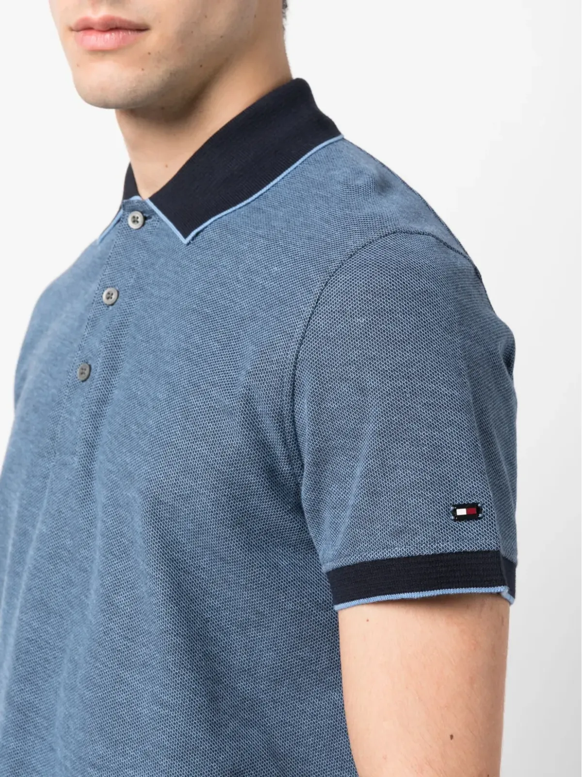 Tommy Hilfiger ロゴパッチ付きコットンポロシャツ - 画像5