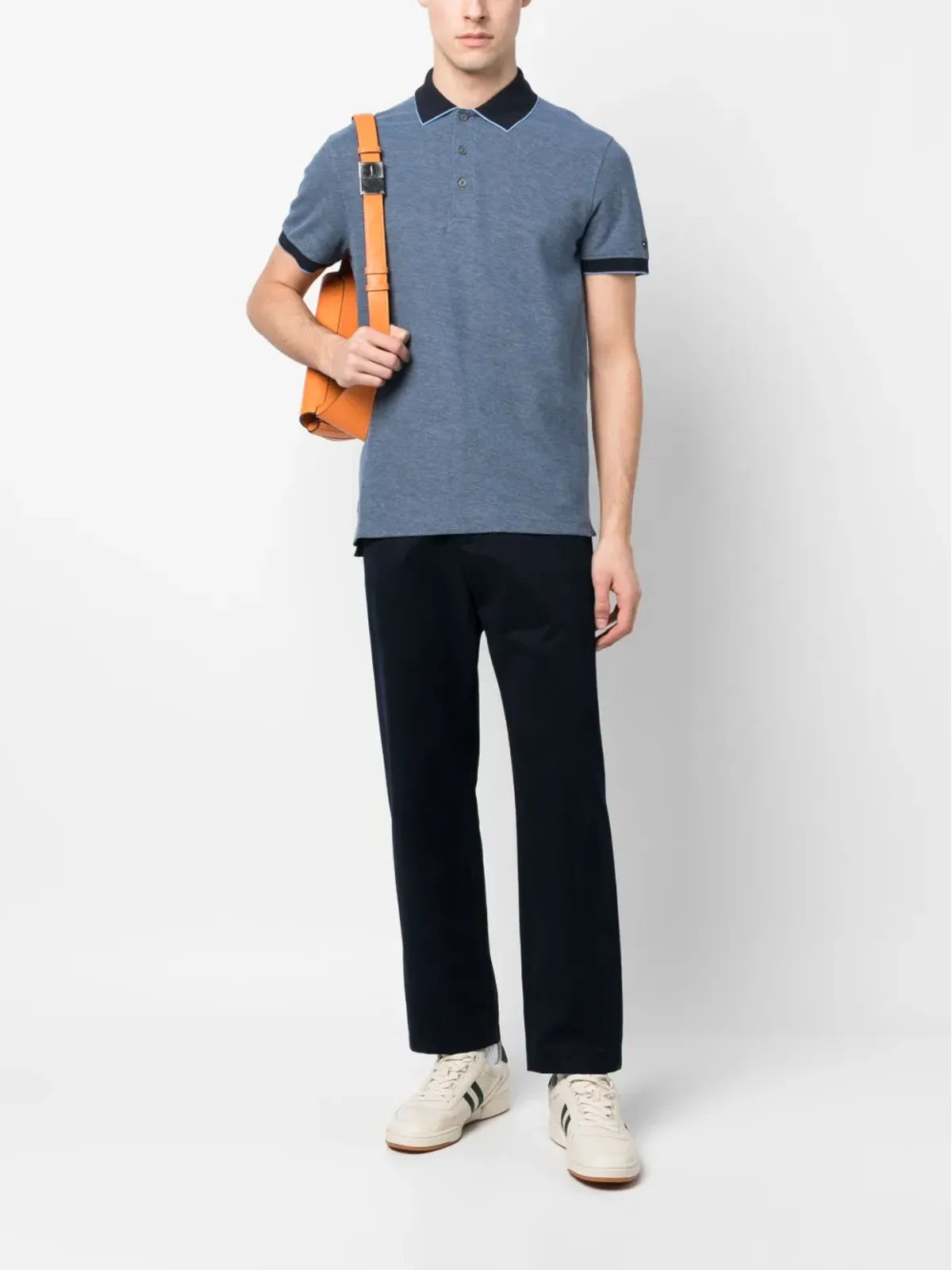 Tommy Hilfiger ロゴパッチ付きコットンポロシャツ - 画像2