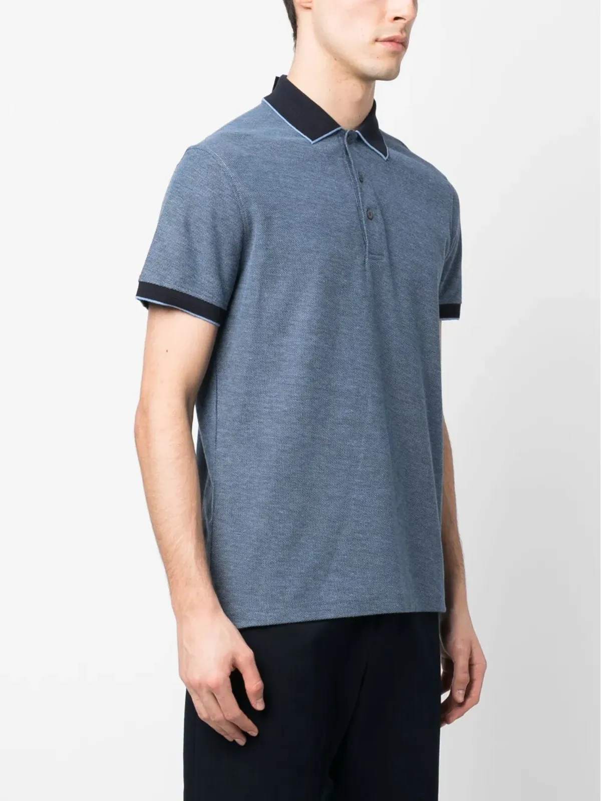 Tommy Hilfiger ロゴパッチ付きコットンポロシャツ - 画像3