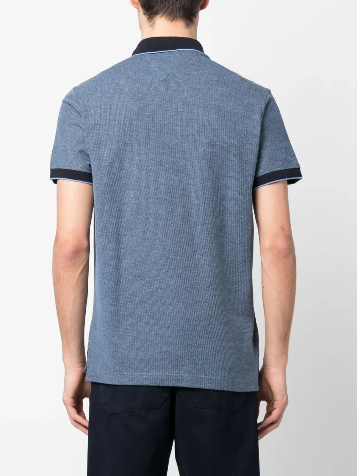 Tommy Hilfiger ロゴパッチ付きコットンポロシャツ - 画像4
