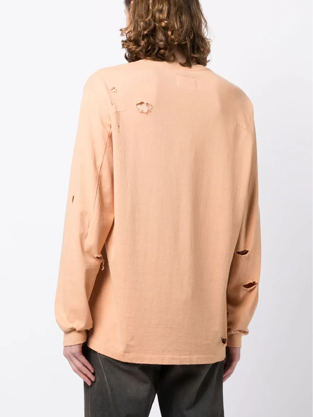 Doublet ロゴプリント・リップドディテール スウェットシャツ - Brown - 画像4