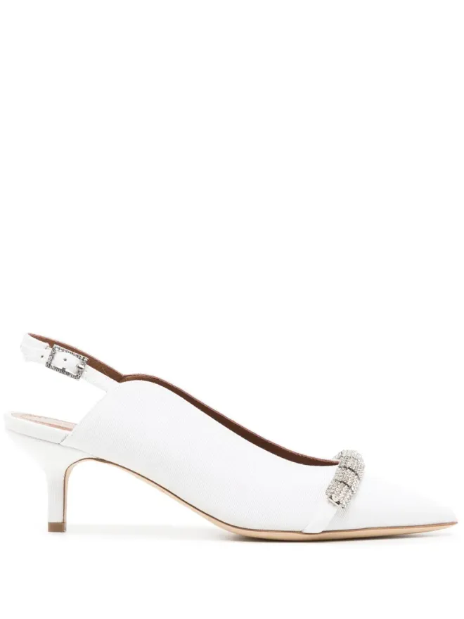 Malone Souliers Malone Souliers 50mmキトンヒールクリスタル装飾パンプス（ホワイト）の商品画像