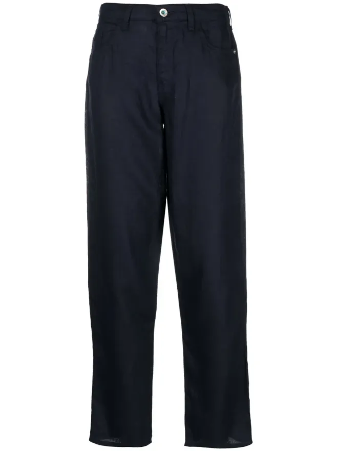Emporio Armani Emporio Armani ストレートレッグ リネンパンツの商品画像