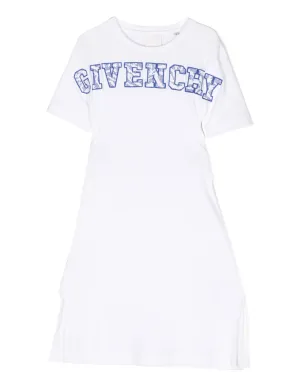 Givenchy Kids ロゴプリント半袖マキシドレス - サムネイル1
