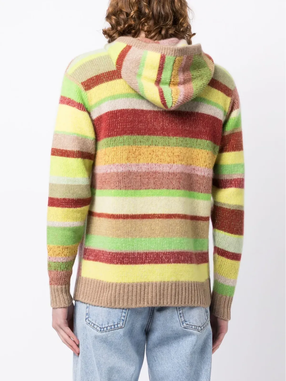The Elder Statesman マルチストライプ ジップアップフーディ - 画像4