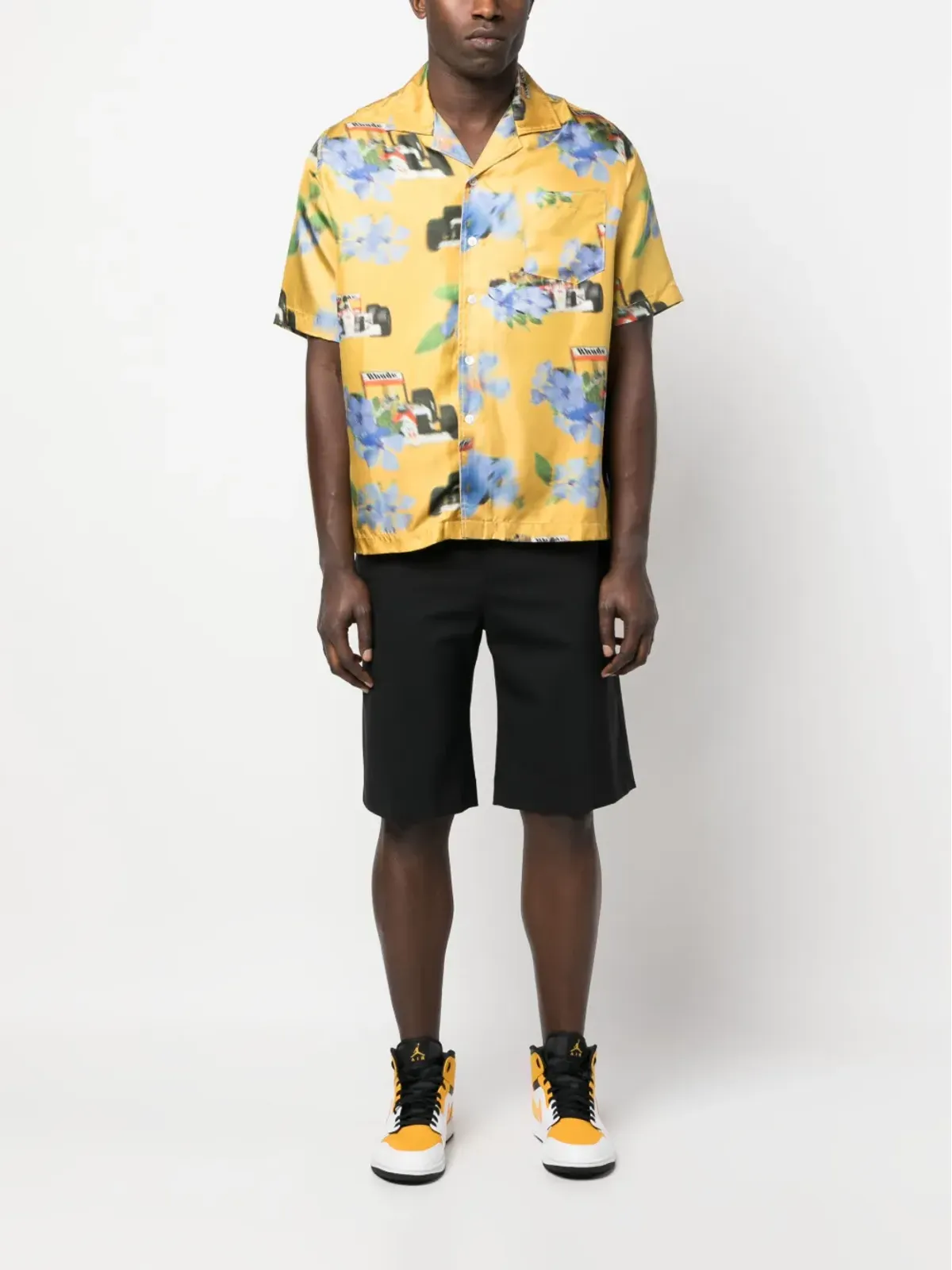 RHUDE 花柄プリント シルクシャツ - 画像2