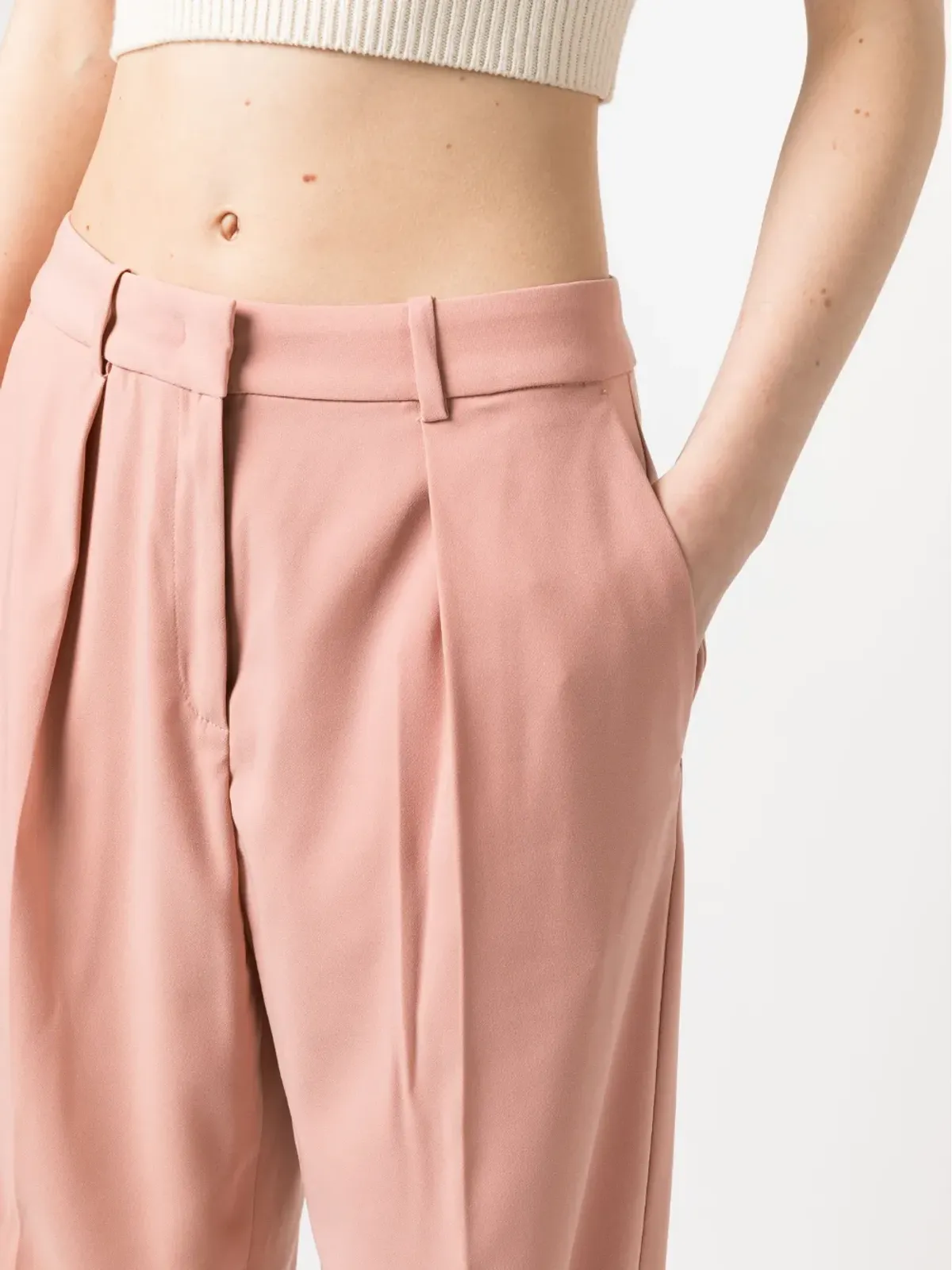 PINKO ハイウエスト テーパードパンツ - 画像5