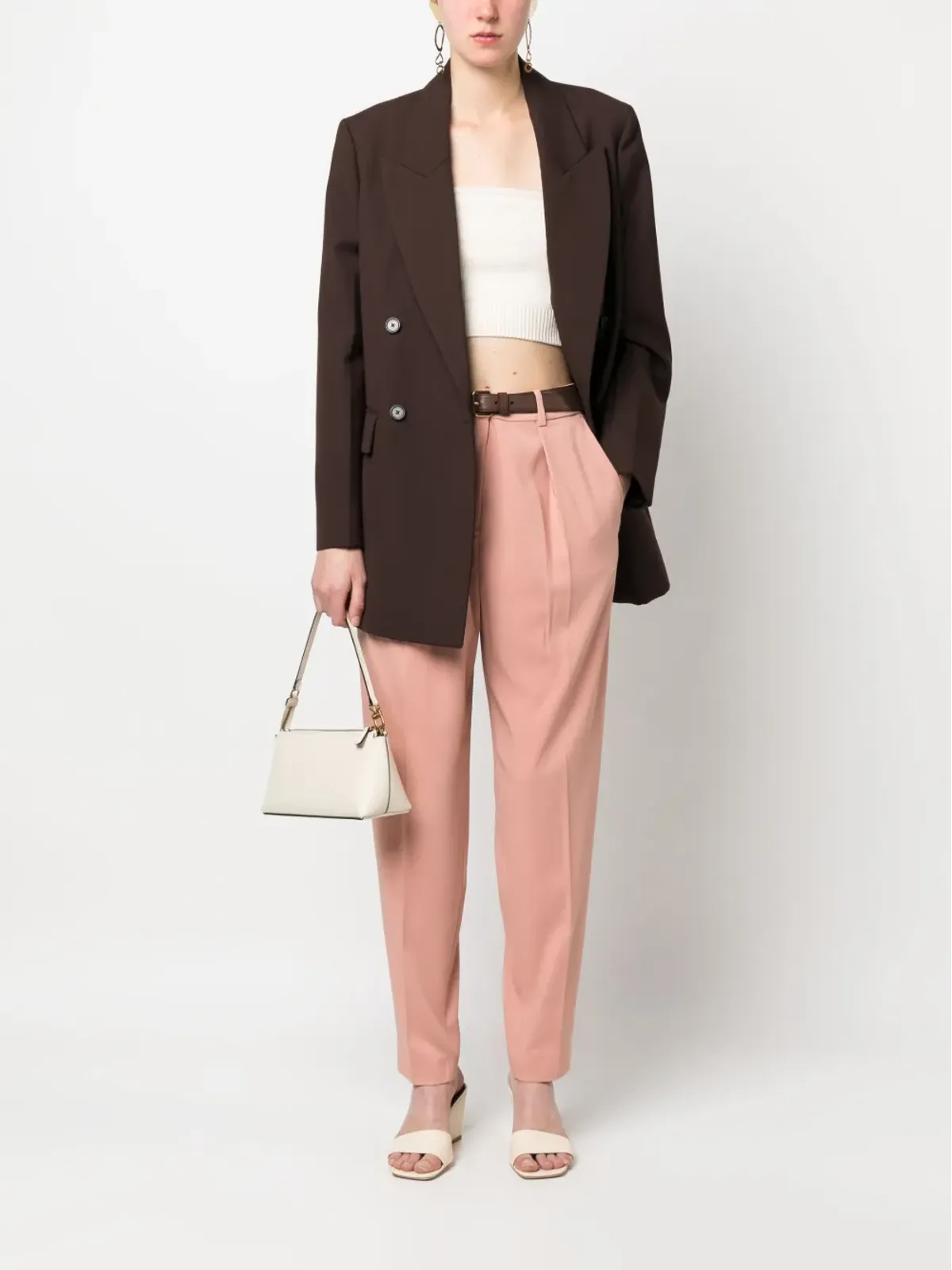 PINKO ハイウエスト テーパードパンツ - 画像2