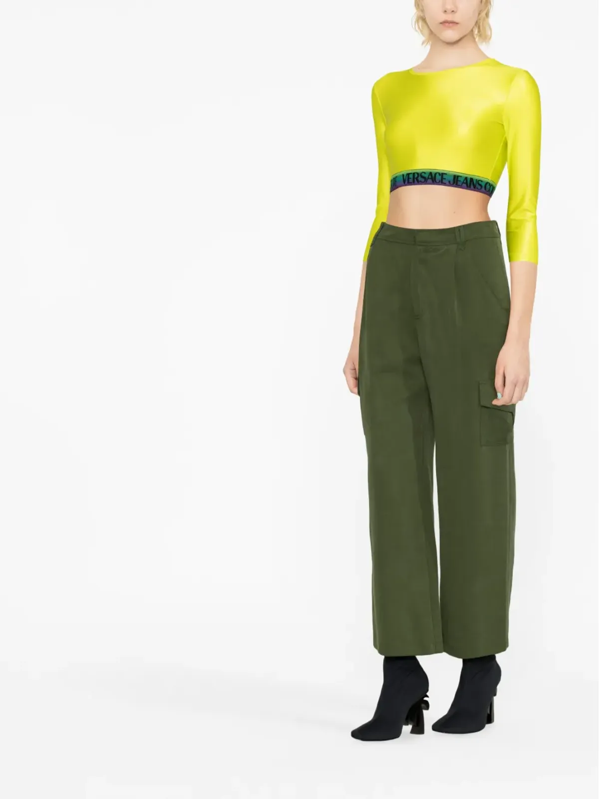 Versace Jeans Couture ロゴトリムディテールトップ - 画像2