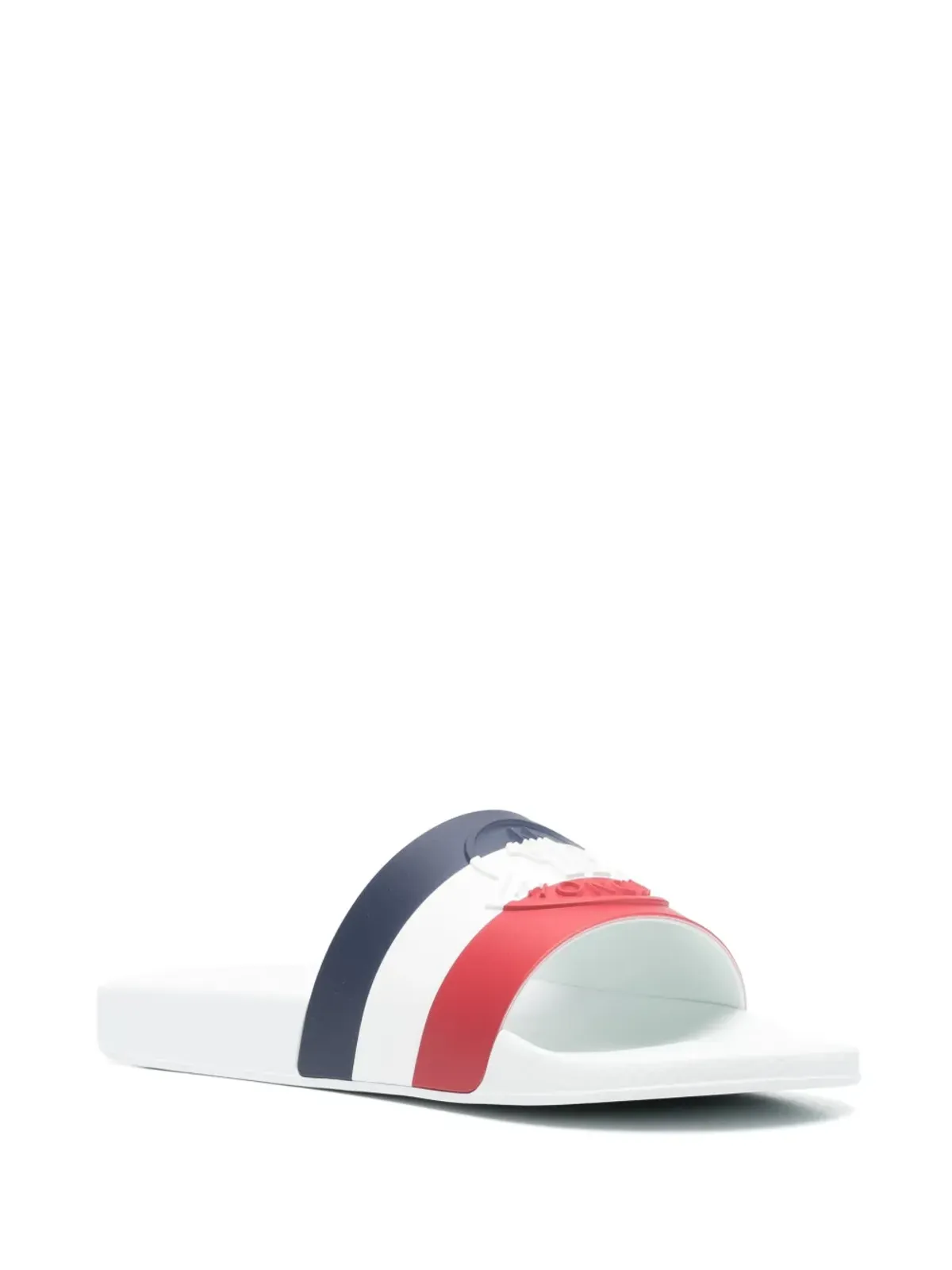 Moncler ストライプ ロゴディテール スライド - 画像2