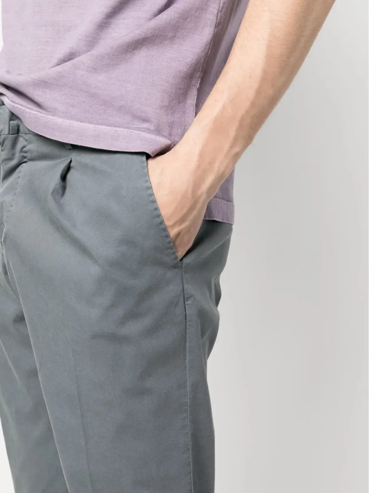 PT Torino コットン-リヨセル混紡チノパンツ - 画像5