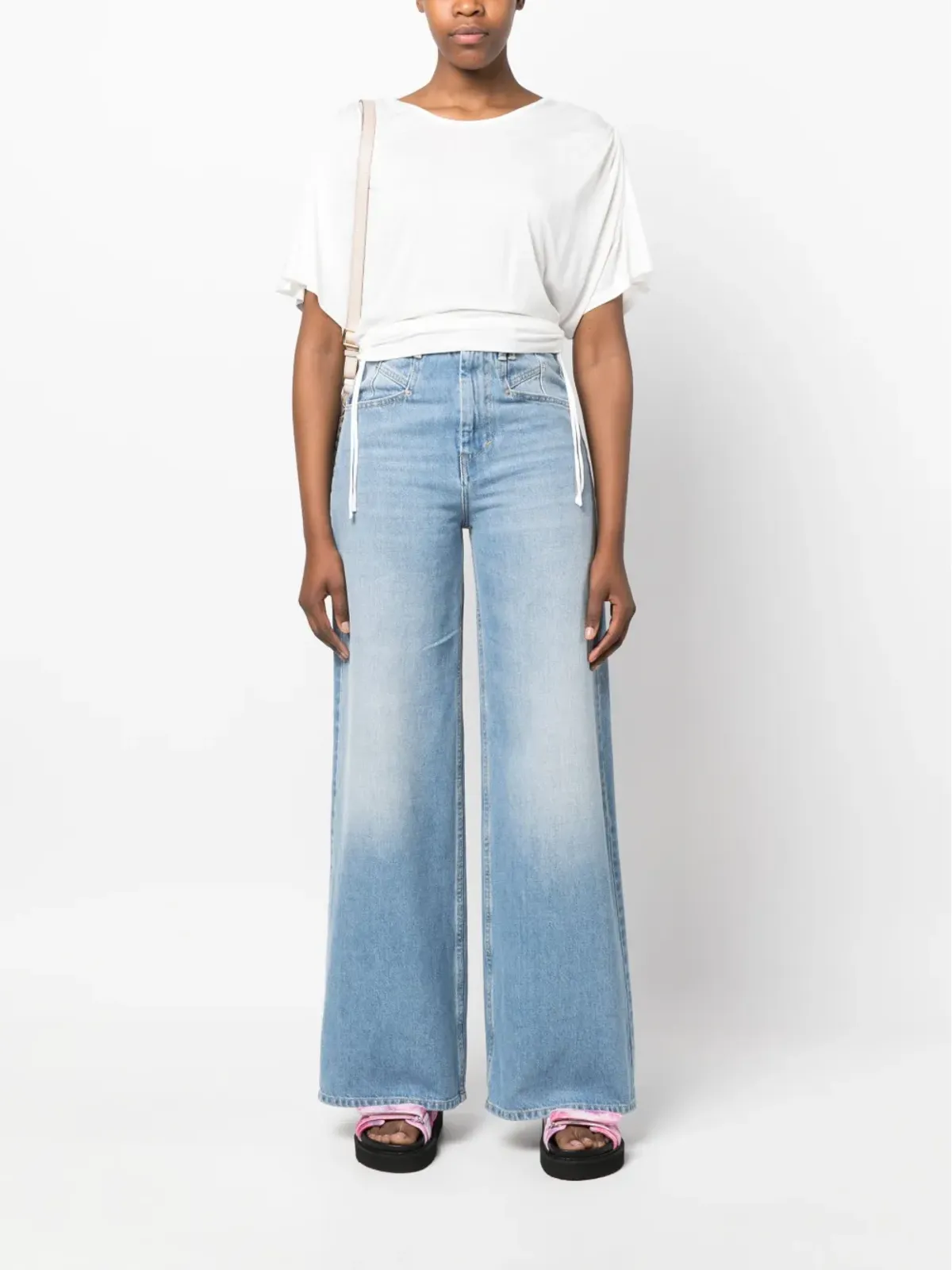 ISABEL MARANT Tores ドレープTシャツ ホワイト - 画像2