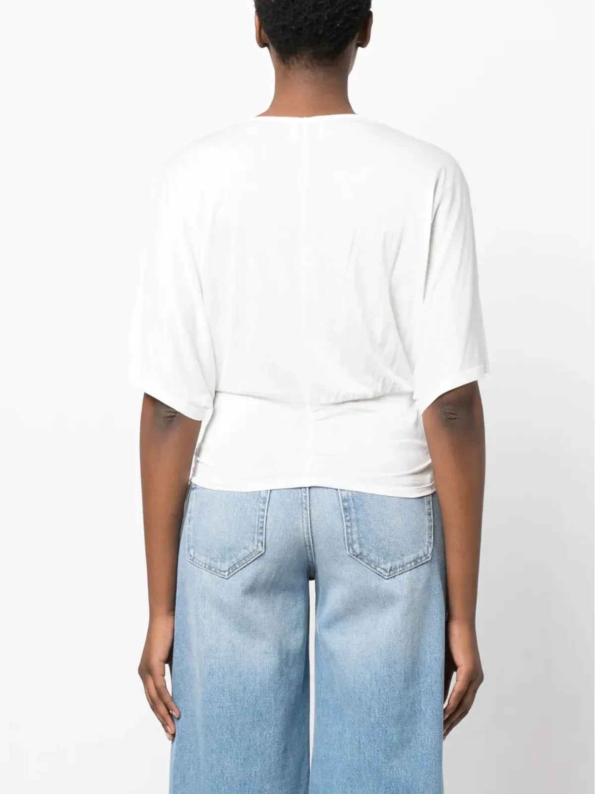 ISABEL MARANT Tores ドレープTシャツ ホワイト - 画像4