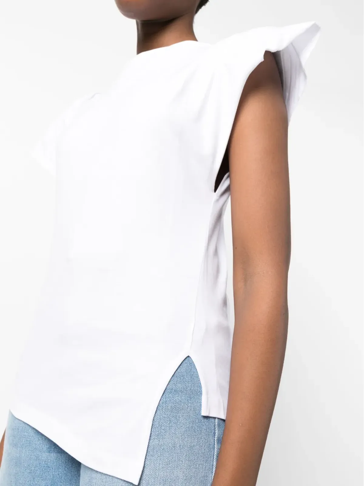 ISABEL MARANT セバニ パッド入りアシンメトリック Tシャツ - 画像5