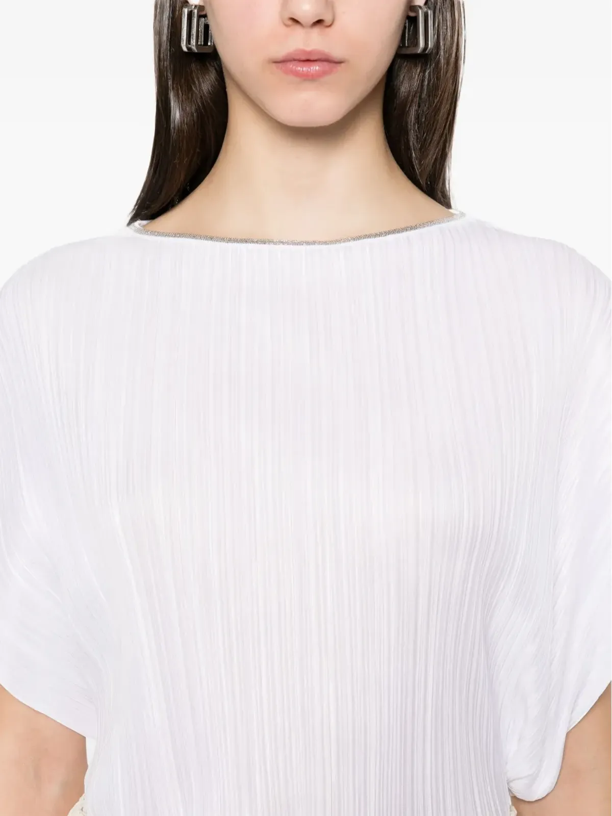 Fabiana Filippi ビーズディテールTシャツ - 画像5