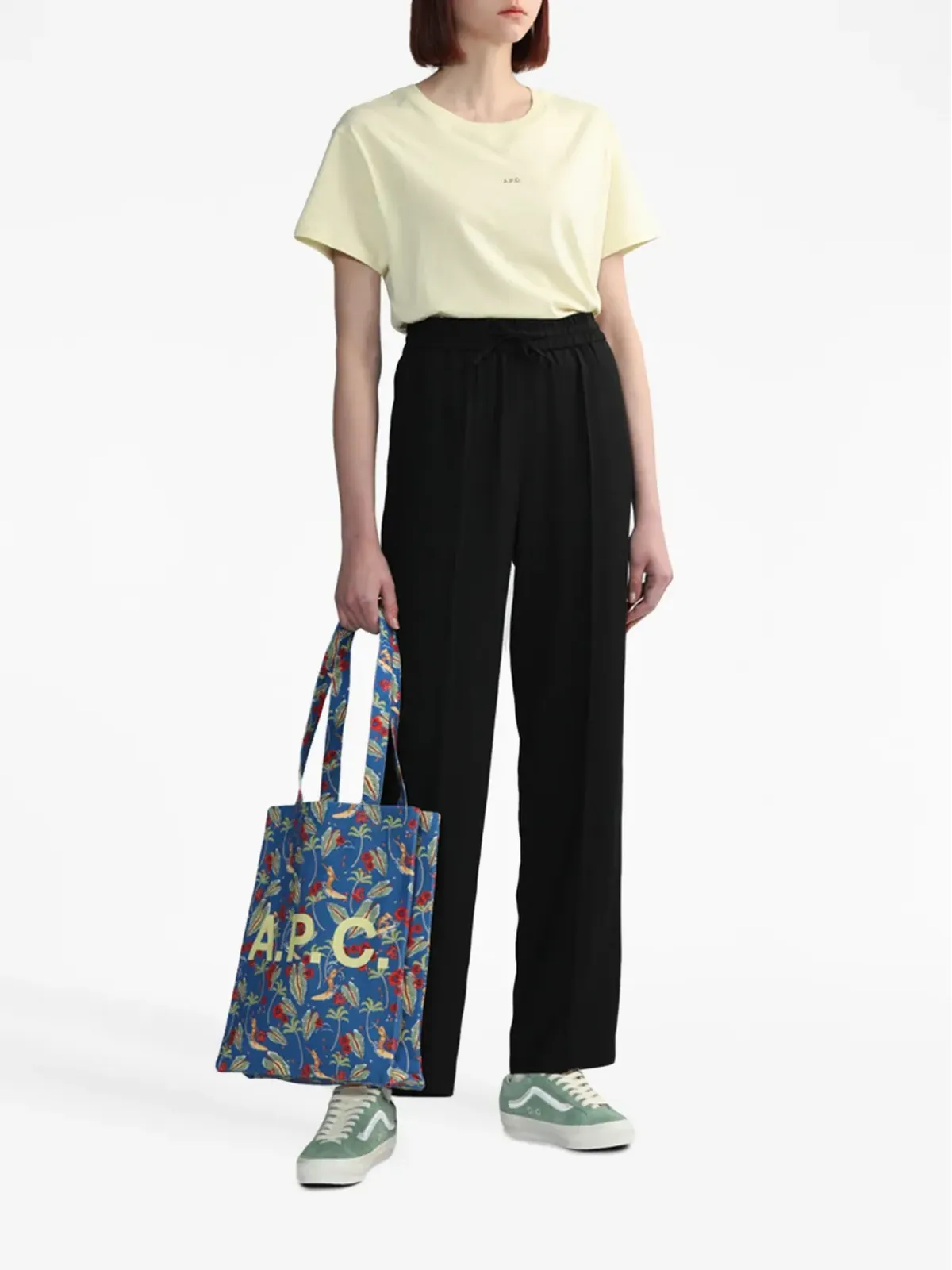 A.P.C. エアロプリーツディテールストレートパンツ - 画像2
