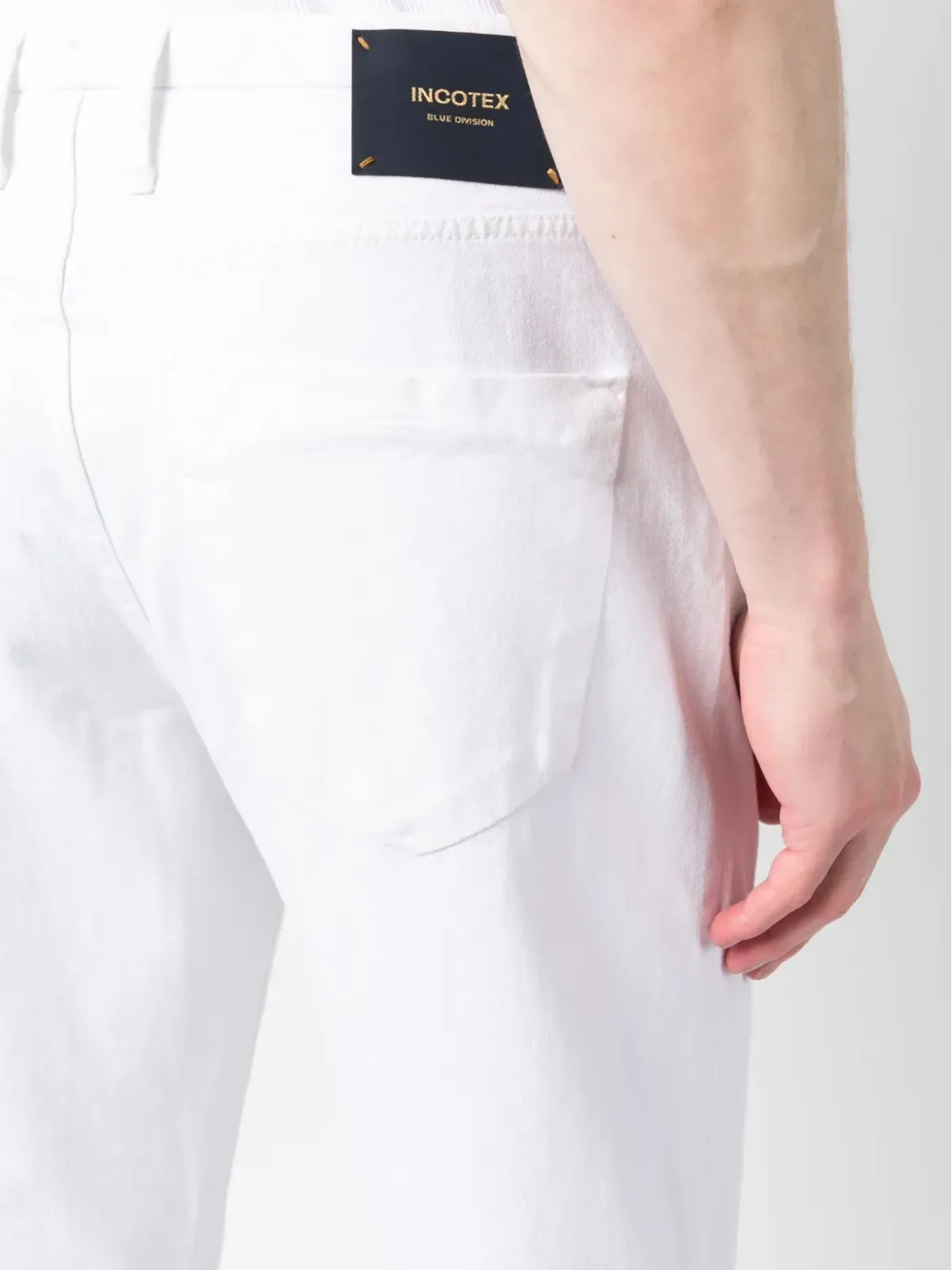 Incotex オフセンター ボタンファスナー付きパンツ - 画像5