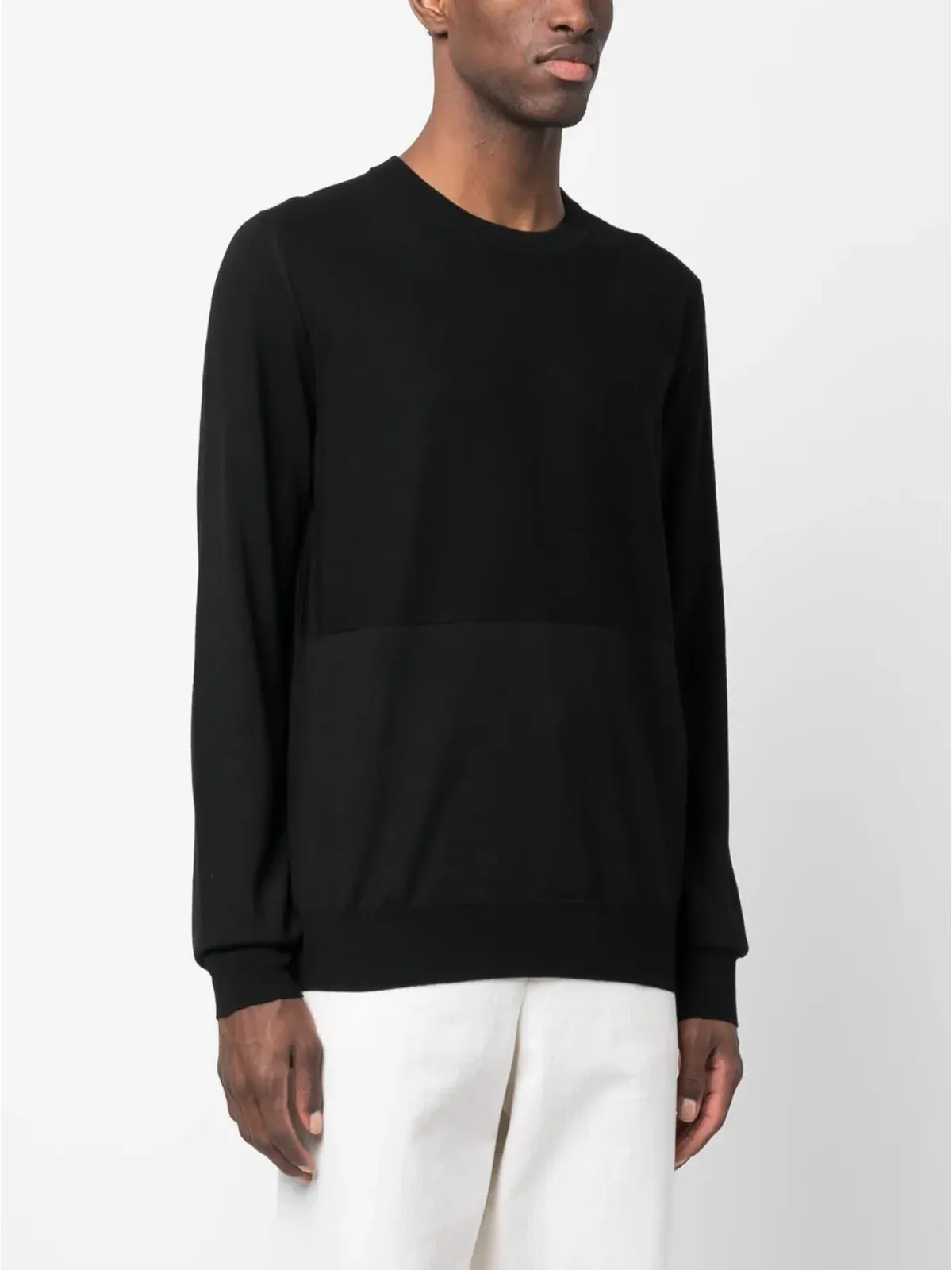 Jil Sander クルーネック ヴァージンウール ジャンパー - ブラック - 画像3