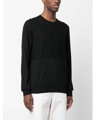 Jil Sander クルーネック ヴァージンウール ジャンパー - ブラック - サムネイル3