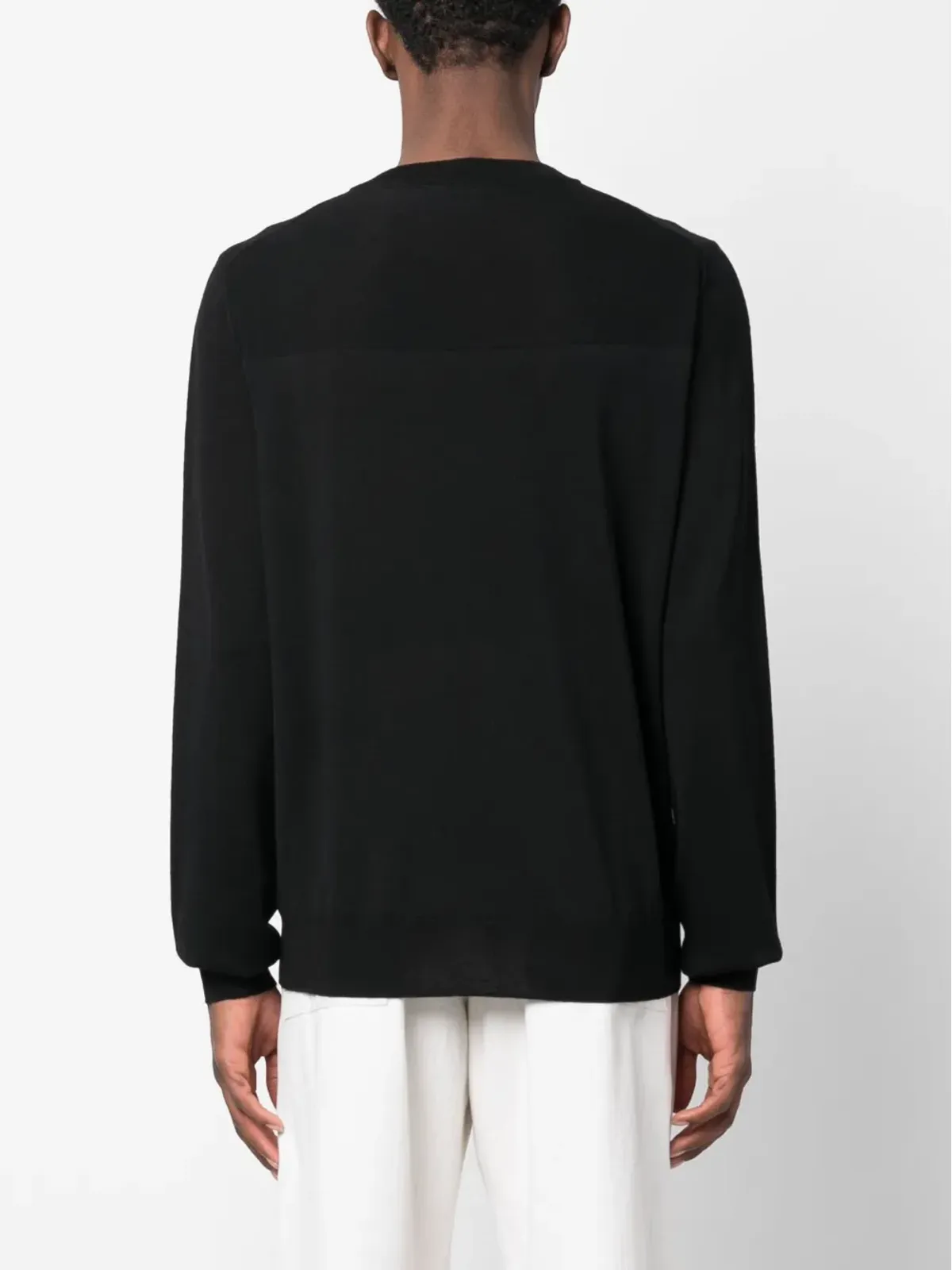 Jil Sander クルーネック ヴァージンウール ジャンパー - ブラック - 画像4