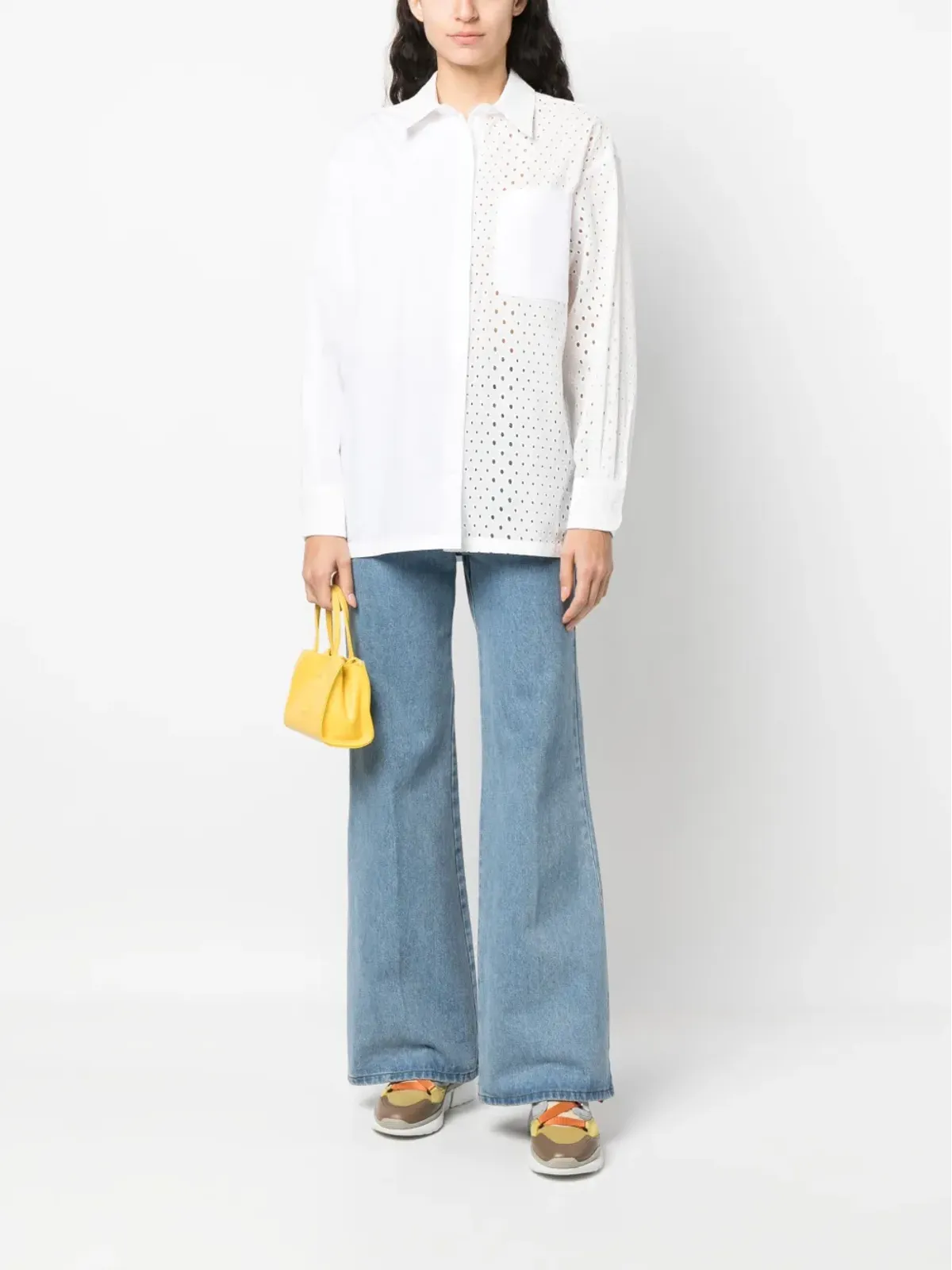 Kenzo ブロderie anglaiseパネルシャツ - 画像2