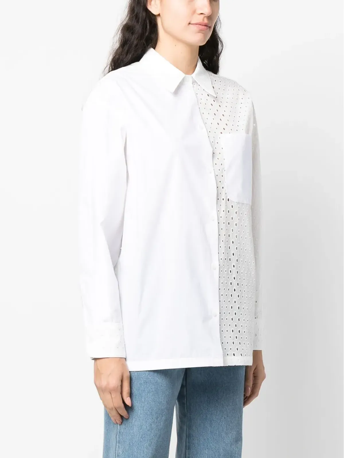Kenzo ブロderie anglaiseパネルシャツ - 画像3