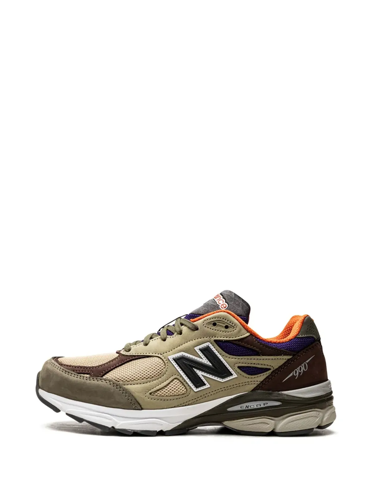 New Balance 990V3 テディ・サンティス コラボ メイド・イン・USA カーキ系スニーカー - 画像5