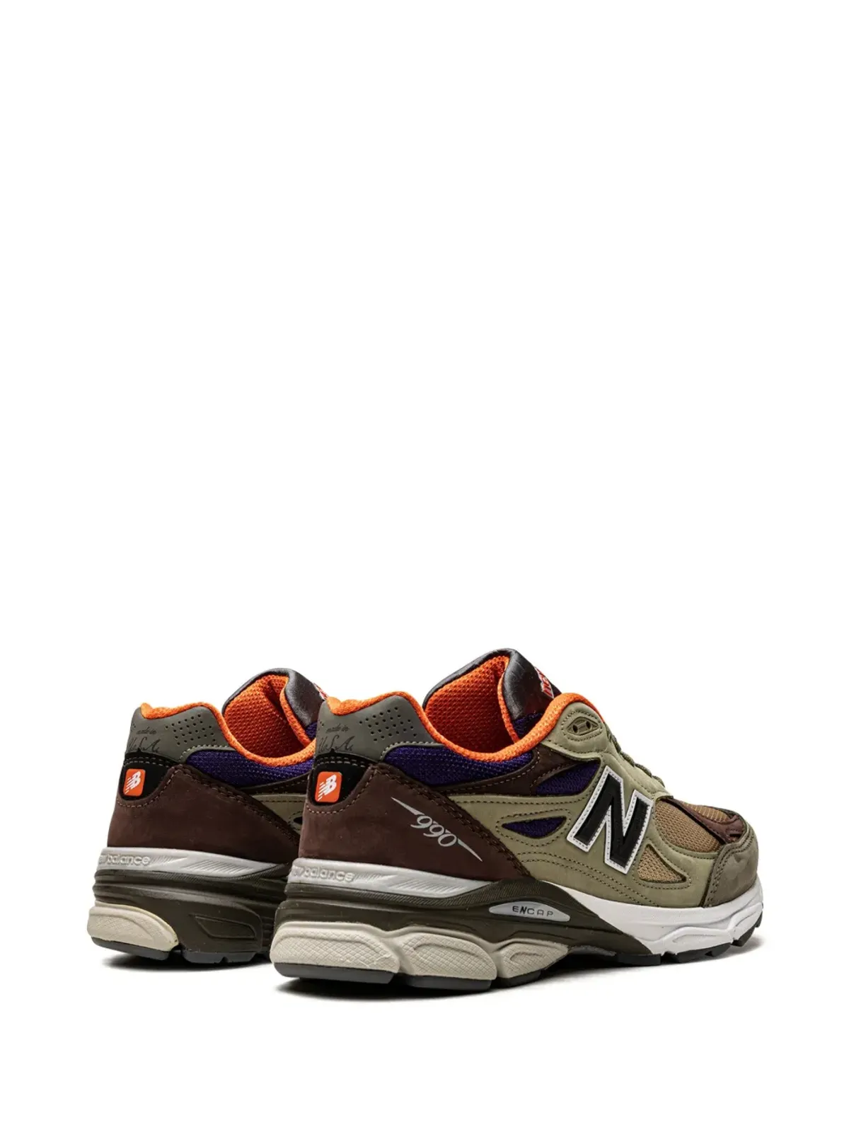 New Balance 990V3 テディ・サンティス コラボ メイド・イン・USA カーキ系スニーカー - 画像3