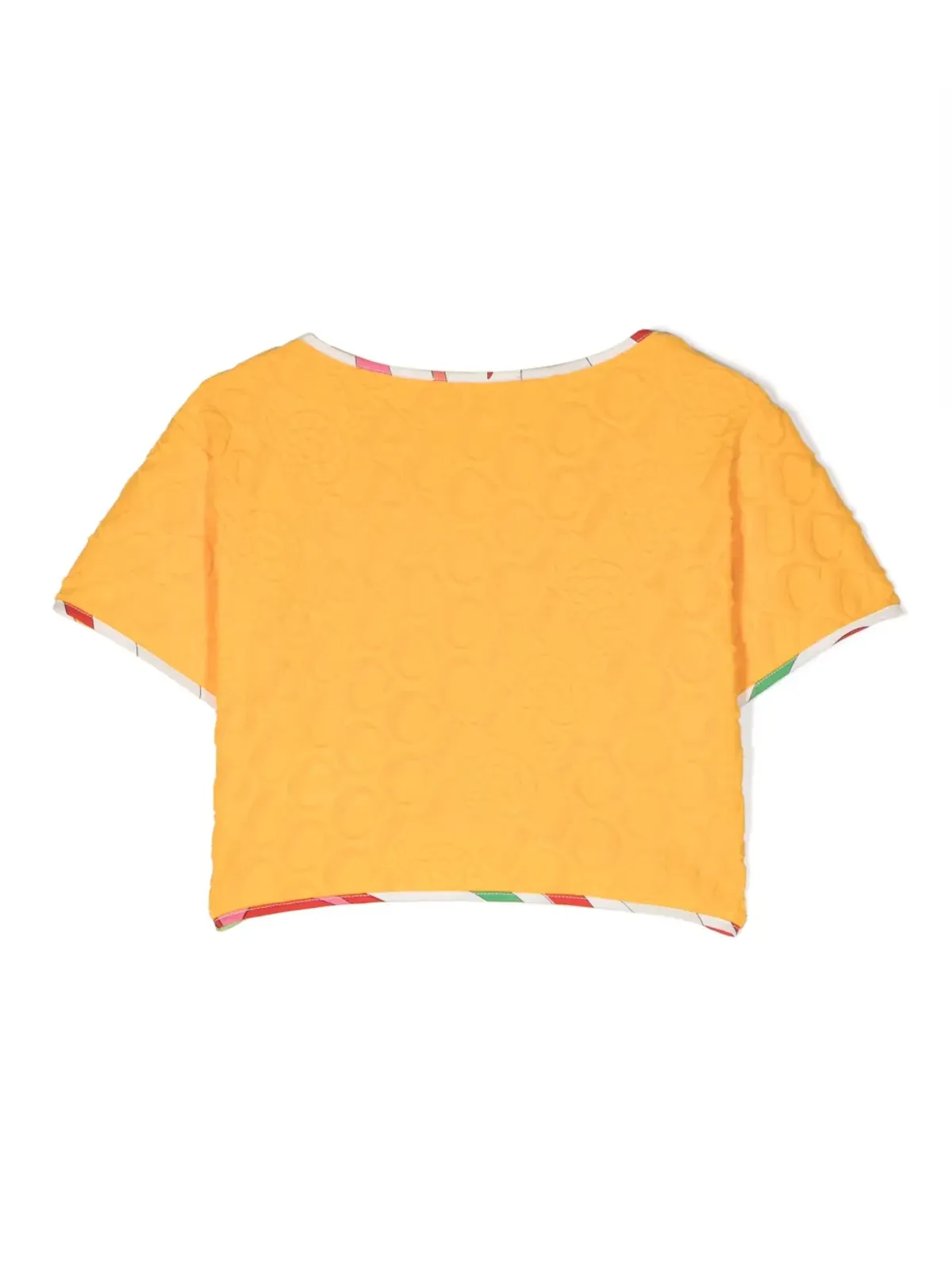 PUCCI Junior モノグラムプリント コットン Tシャツ - オレンジ - 画像2