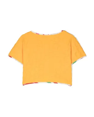 PUCCI Junior モノグラムプリント コットン Tシャツ - オレンジ - サムネイル2