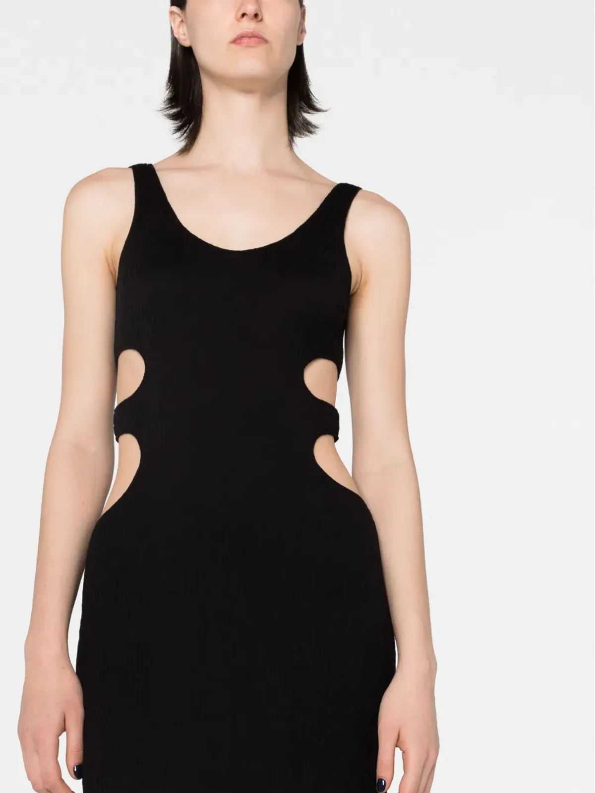 Chloé しわ加工タンクマキシドレス - ブラック - 画像5