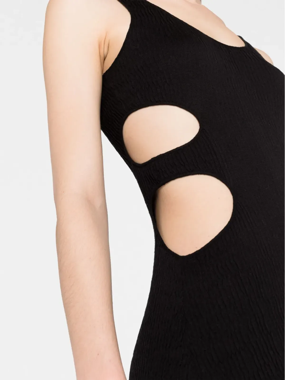 Chloé しわ加工タンクマキシドレス - ブラック - 画像3