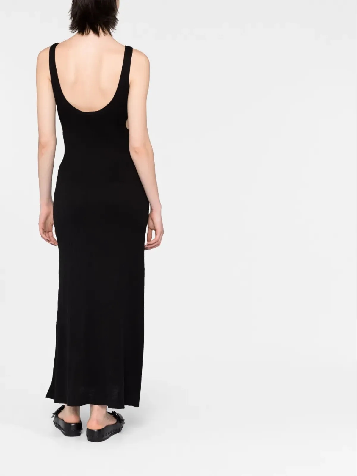 Chloé しわ加工タンクマキシドレス - ブラック - 画像4