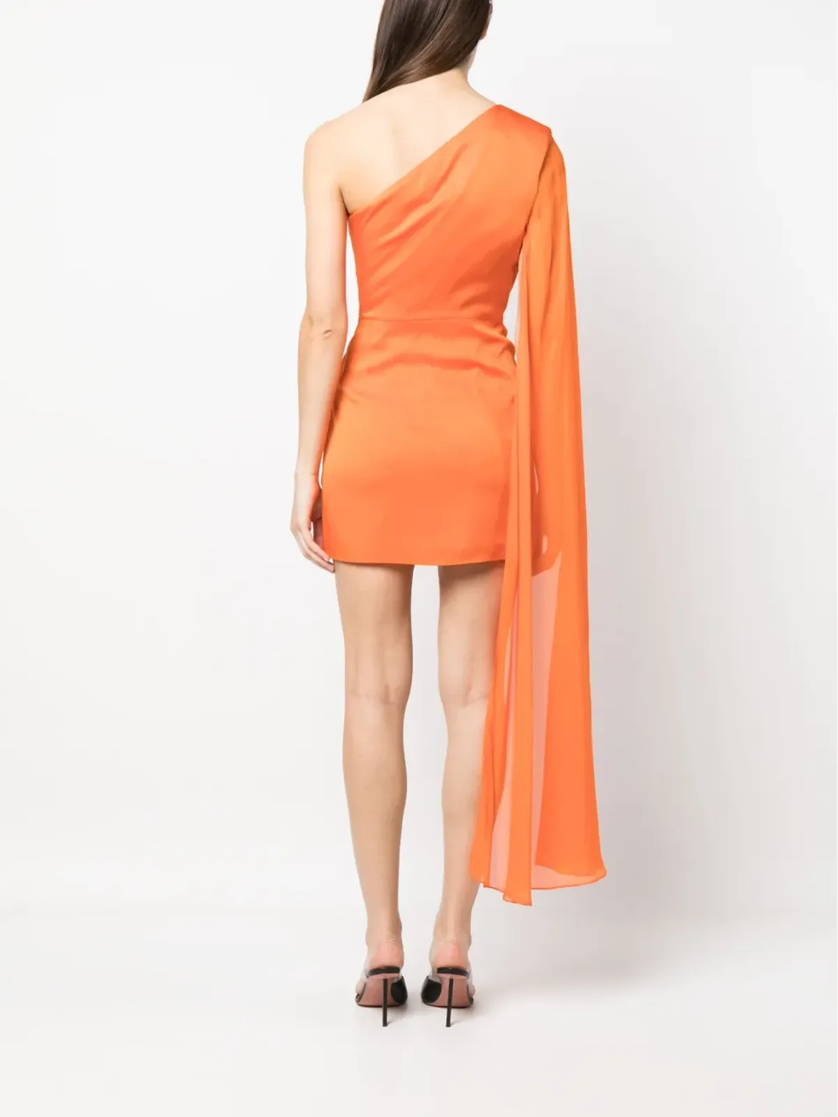 Roland Mouret ワンショルダー・ドレープディテール・ドレス - オレンジ - 画像4