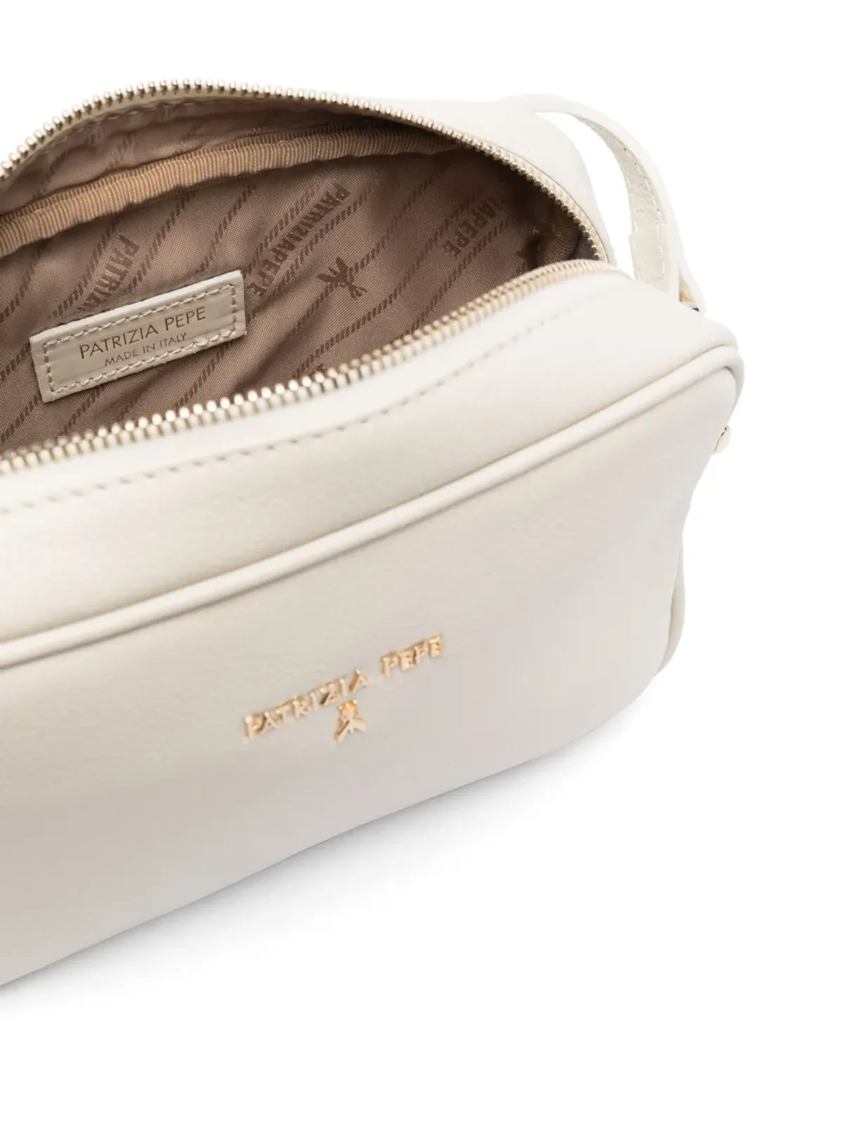 Patrizia Pepe ロゴ入りレザー クロスボディバッグ - Neutrals - 画像5