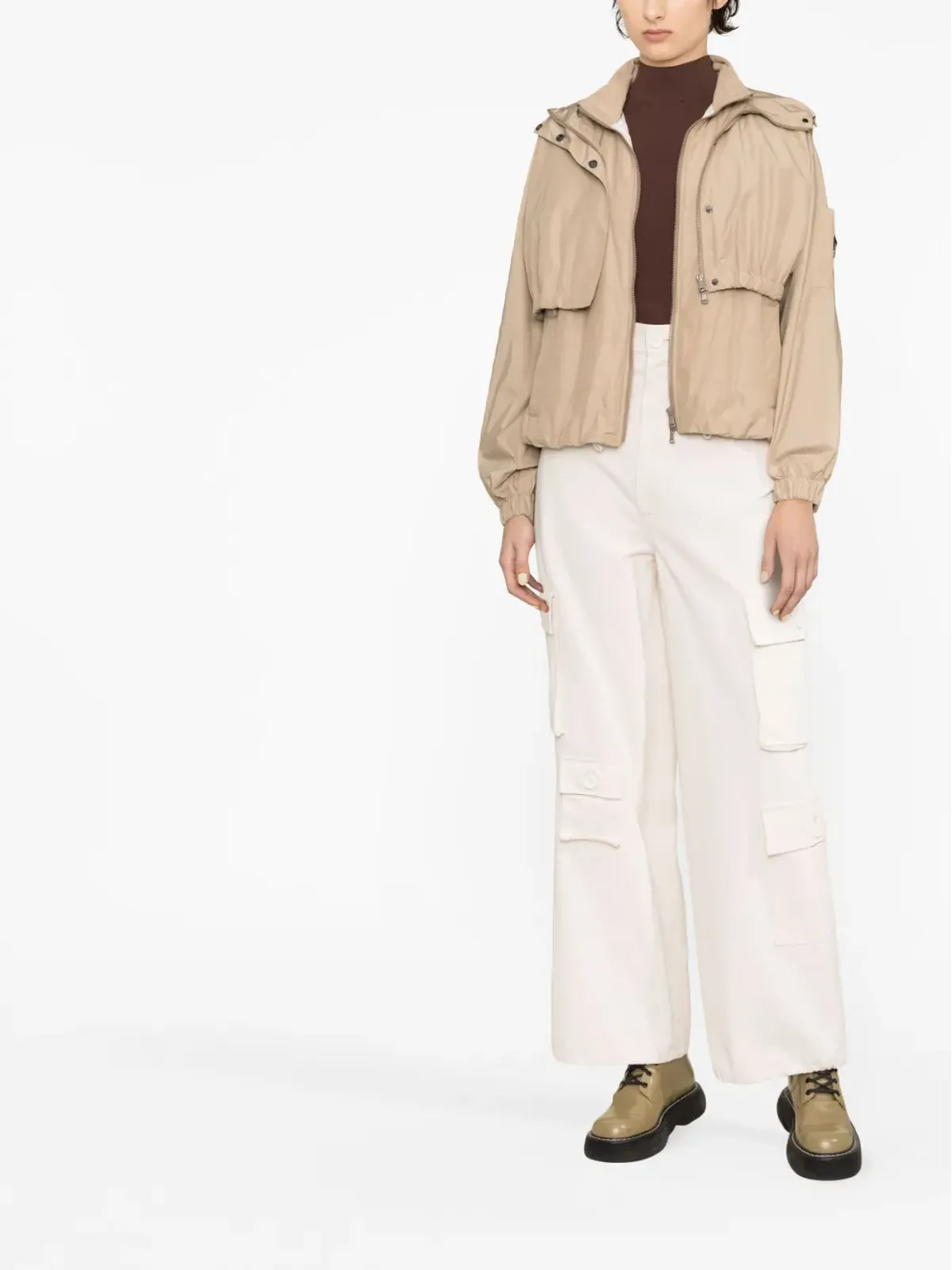Brunello Cucinelli レイヤードフード付きジャケット - 画像2