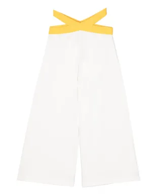 Fendi Kids FF ウエストバンド ワイドレッグ トラウザー - サムネイル2