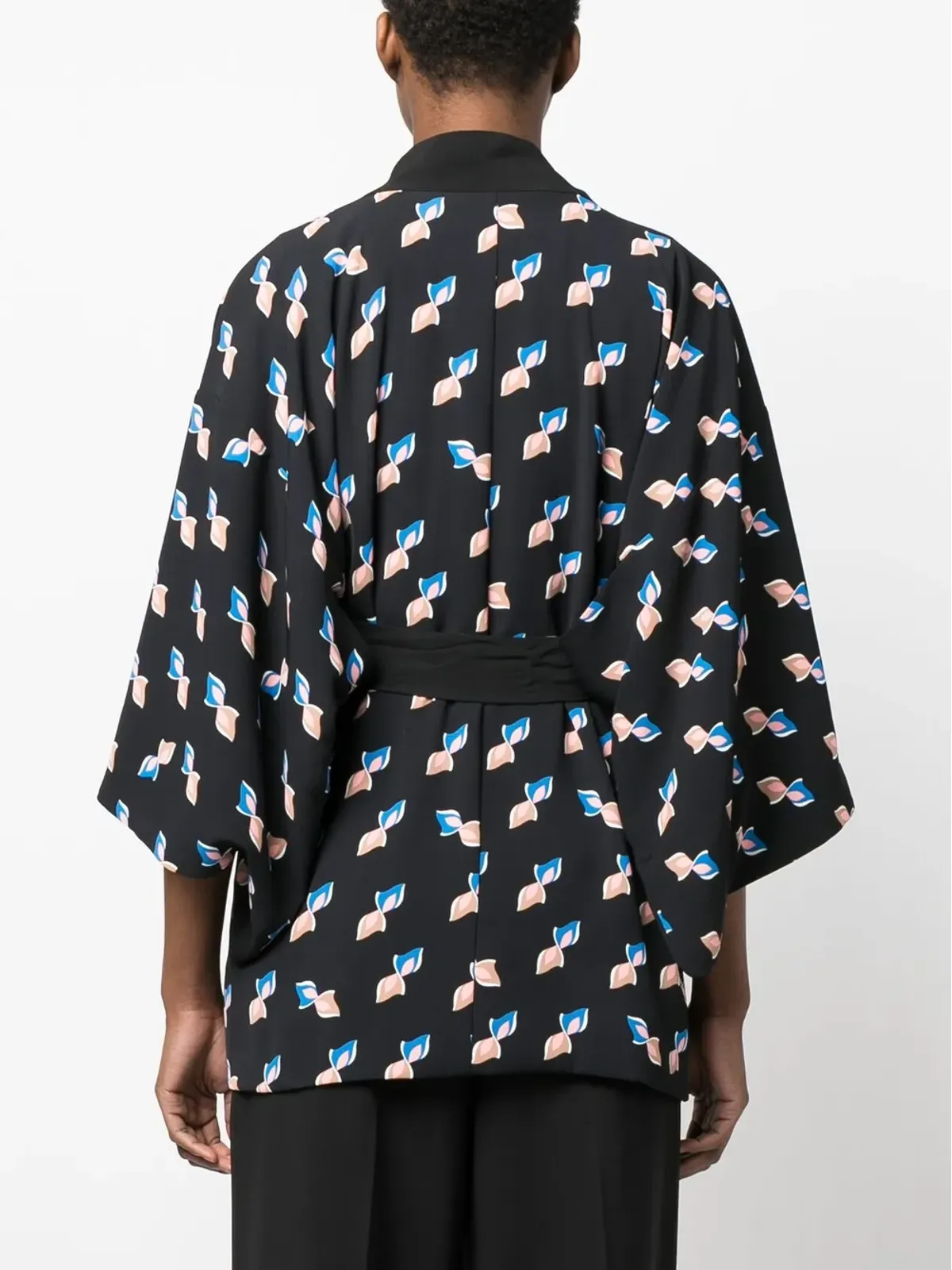 DVF Diane von Furstenberg グラフィックプリント ベルト付きキモノ - 画像4