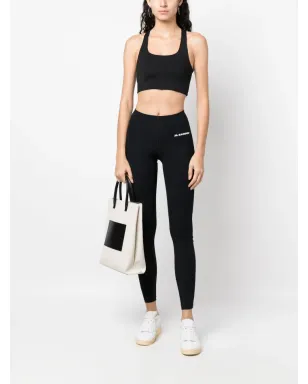 Jil Sander ロゴプリント 7/8 レギンス - サムネイル2