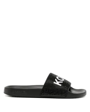 Michael Kors Gilmore rhinestone-embellished slides - サムネイル1