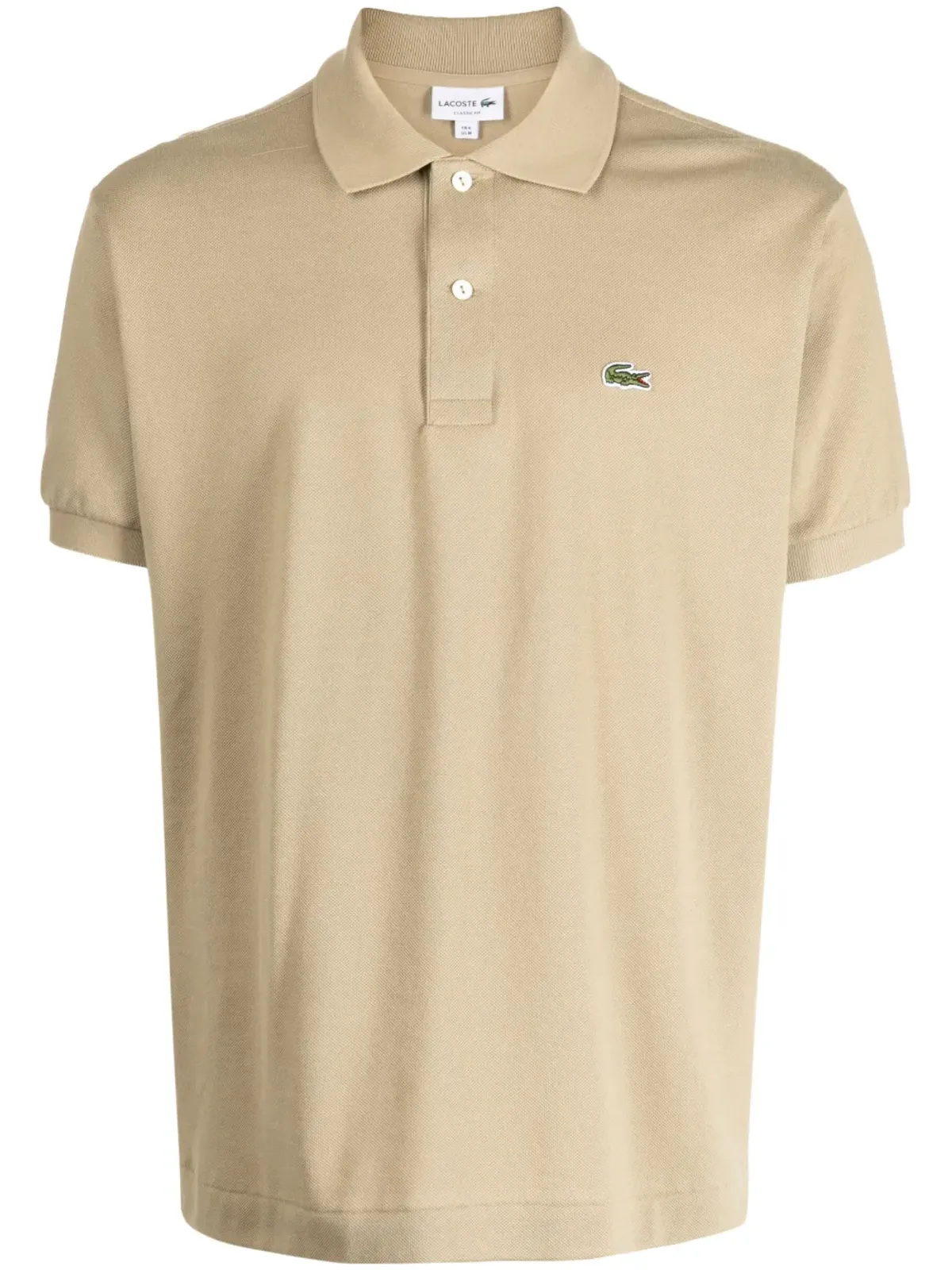 Lacoste 刺繍ロゴ入り半袖ポロシャツ - ブラウン - 画像1