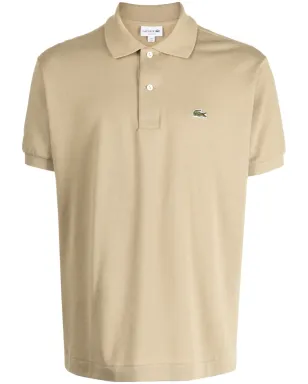 Lacoste 刺繍ロゴ入り半袖ポロシャツ - ブラウン - サムネイル1