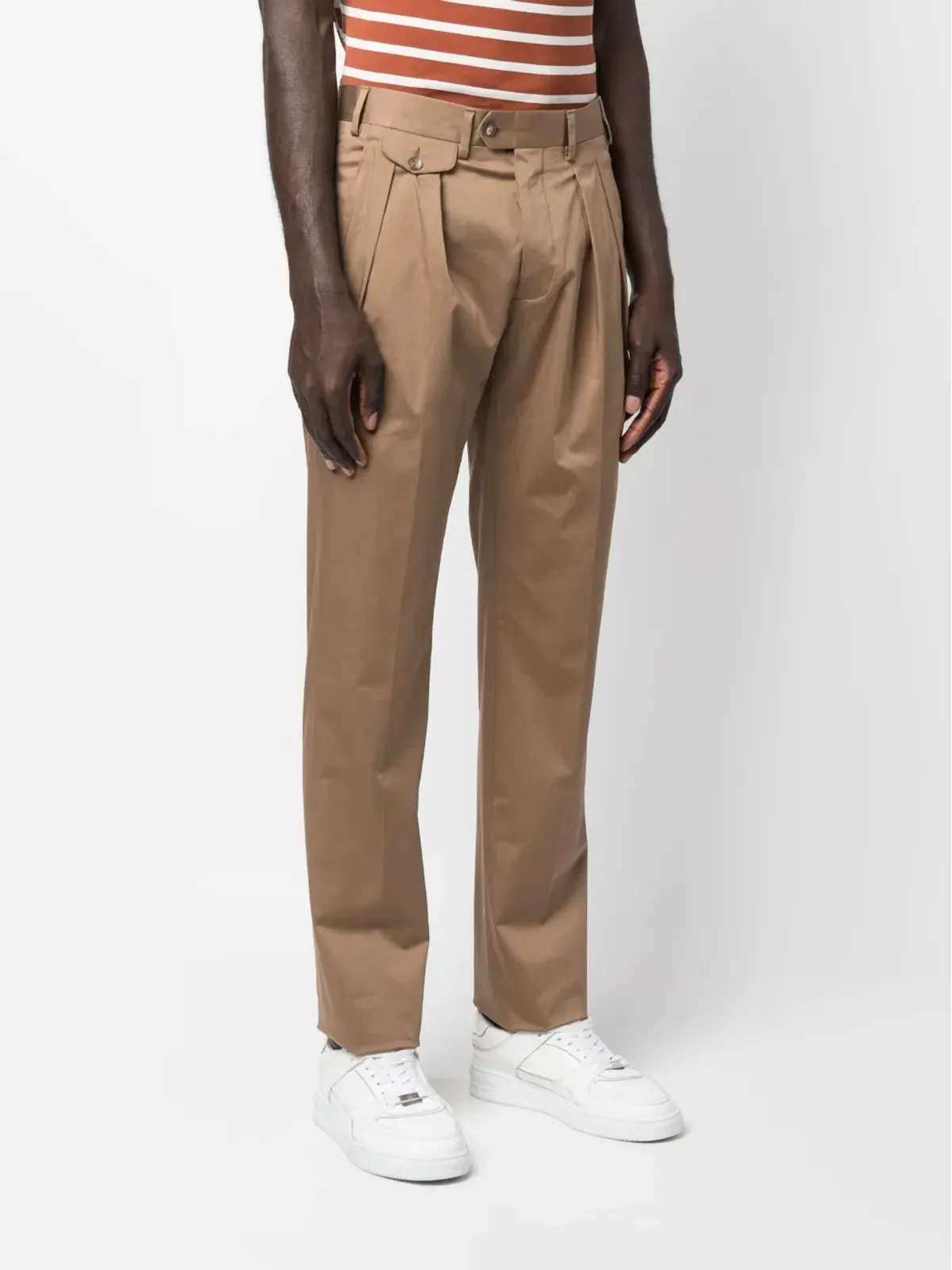 Lardini プリーツ入りストレートパンツ - 画像3