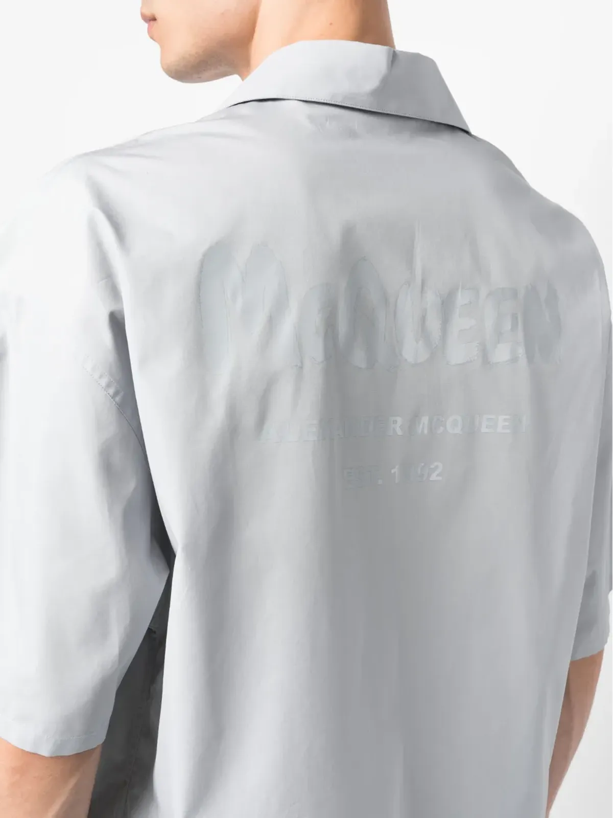 Alexander McQueen ロゴプリント半袖シャツ - 画像5