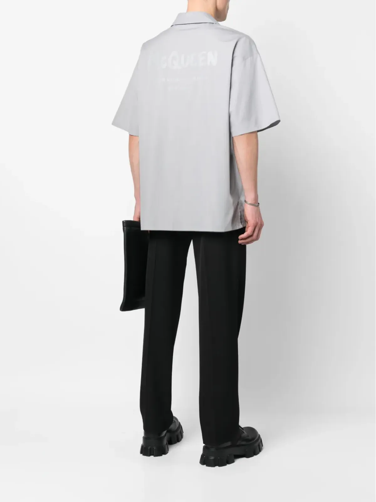 Alexander McQueen ロゴプリント半袖シャツ - 画像2