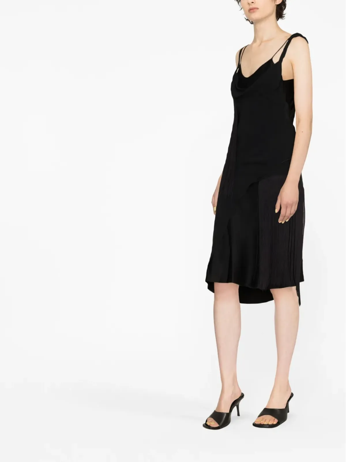 Victoria Beckham アシンメトリック フリンジ スリップドレス - 画像2