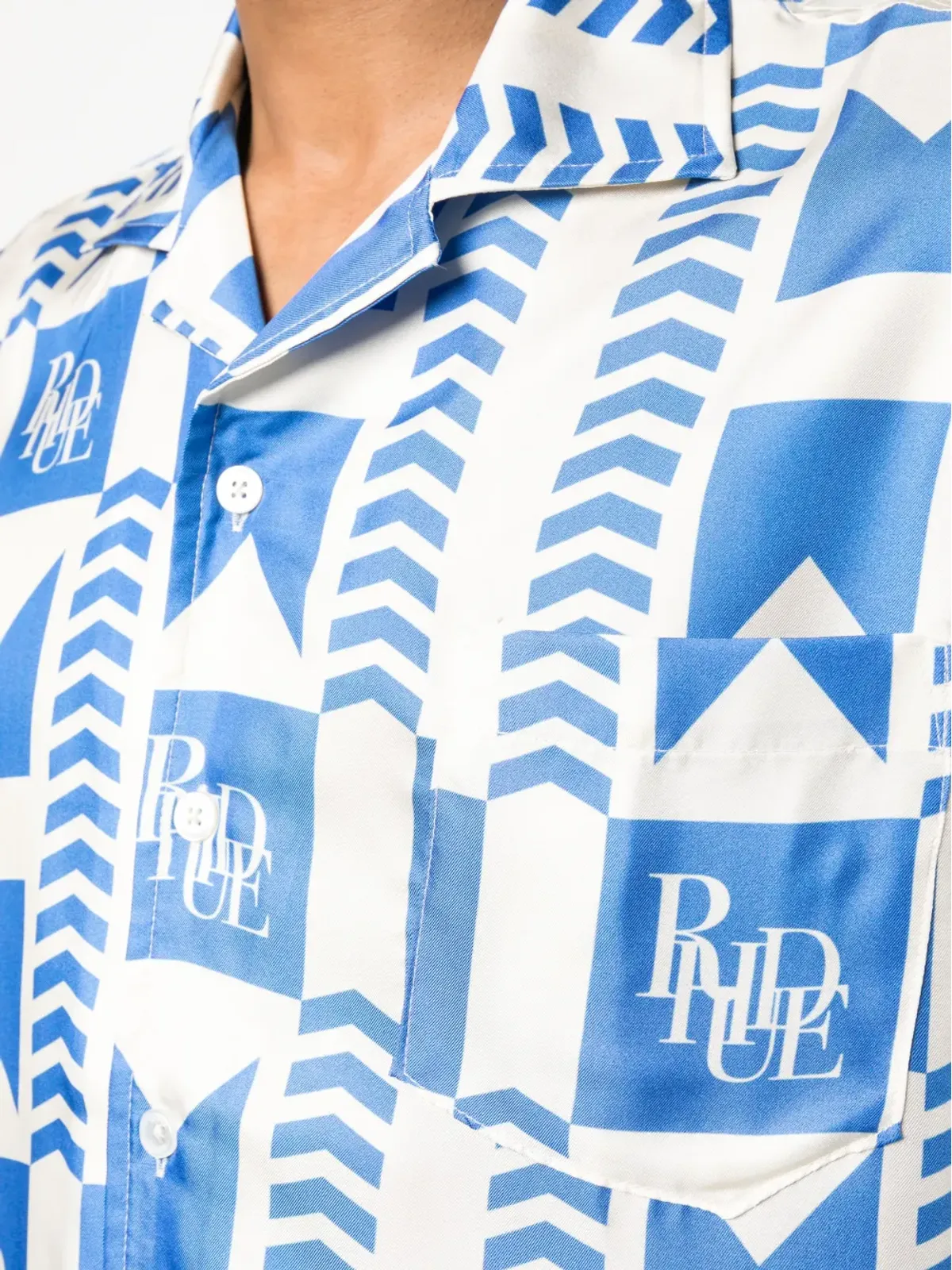 RHUDE グラフィックプリント シルクシャツ - 画像5