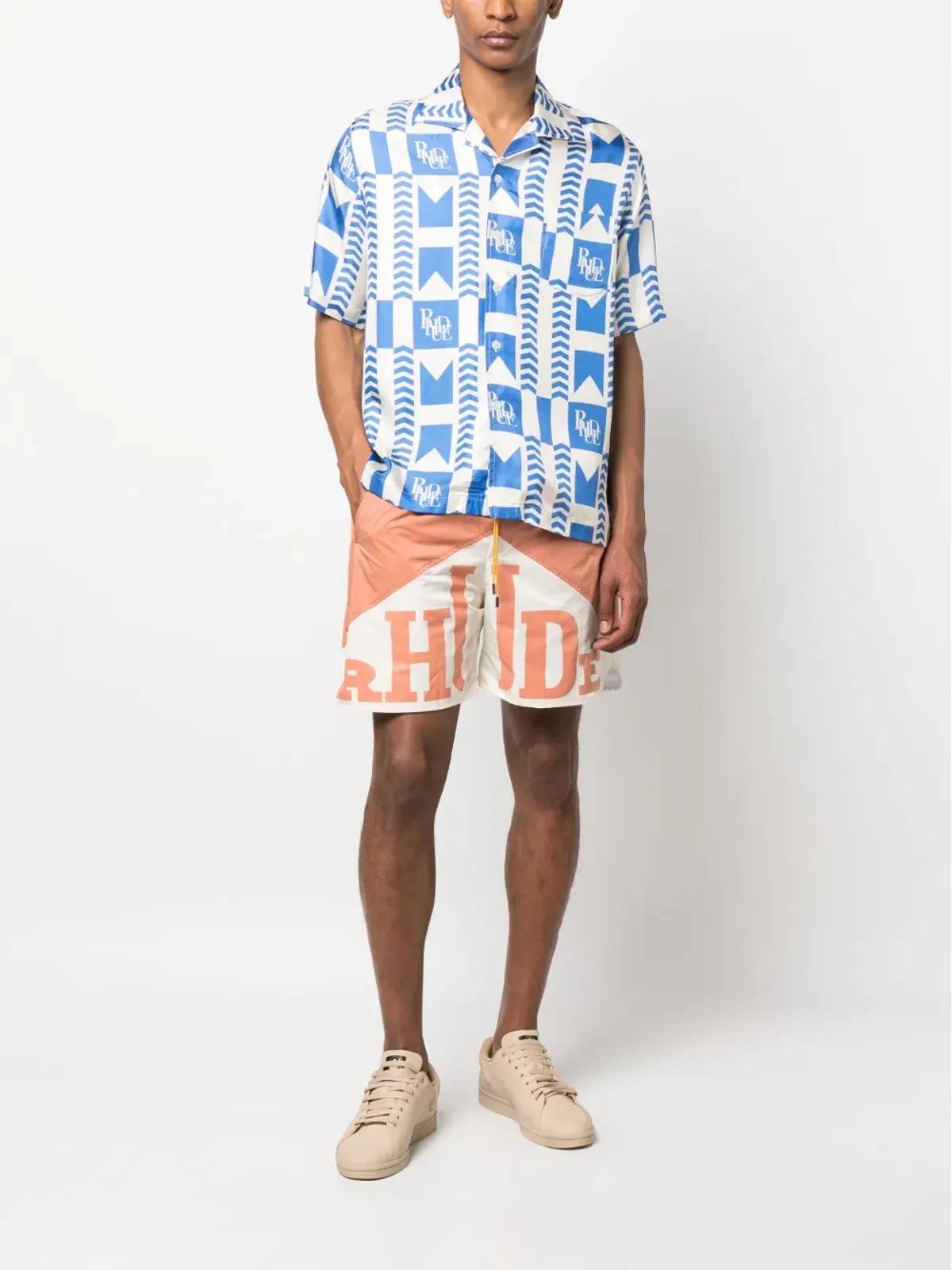 RHUDE グラフィックプリント シルクシャツ - 画像2