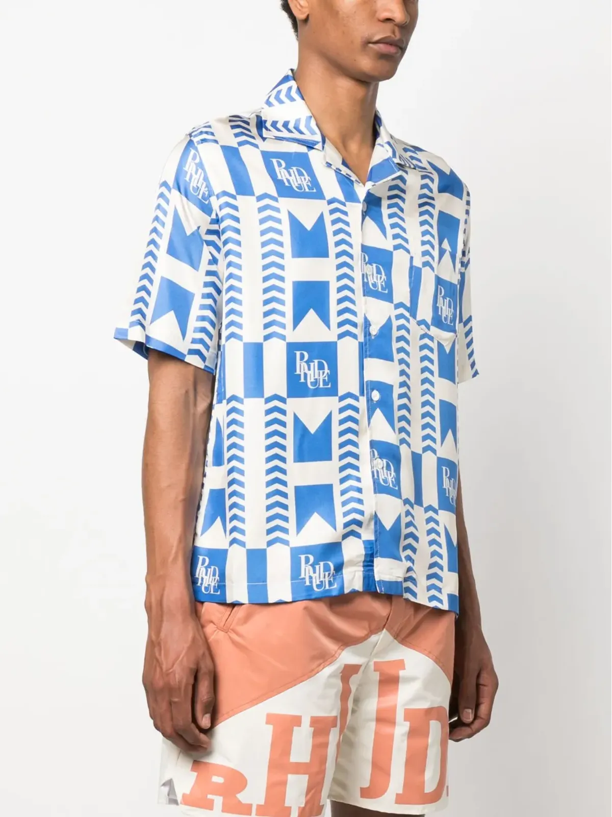 RHUDE グラフィックプリント シルクシャツ - 画像3